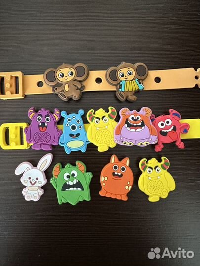 Джибитсы для crocs новые чебурашка монстрики