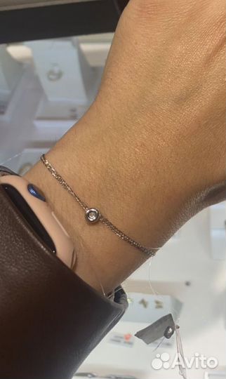 Золотая подвеска с бриллиантом из белого золота