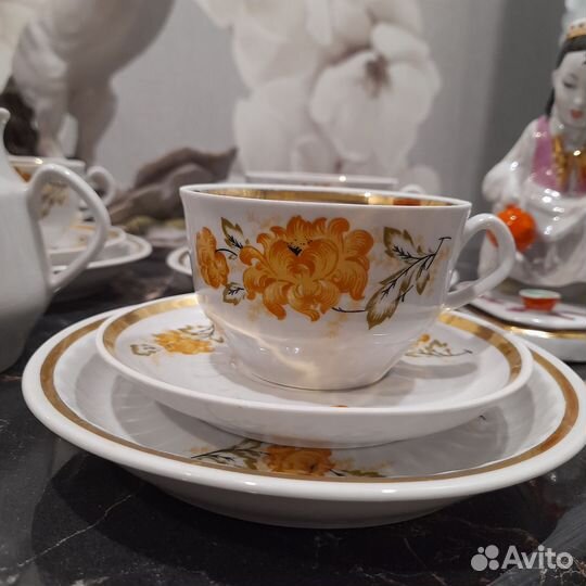 Красивая чайная пара СССР