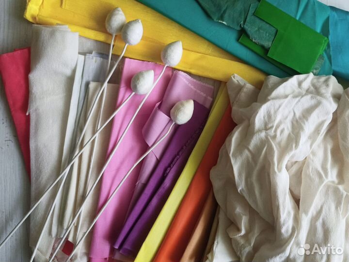 Шелк для изготовления цветов