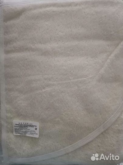 Полотенце с уголком махровое детское+варежка