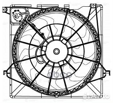 Вентилятор радиатора hyundai santa FE 12- LFK 0822