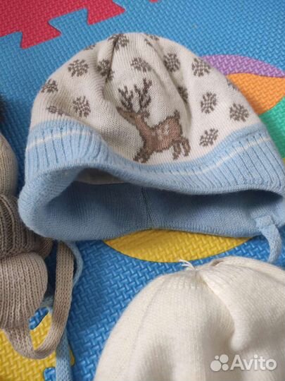 Шапки 6 шт зима хололная осень 36-42 для малышей