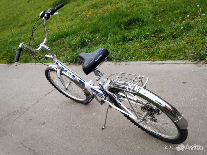 Велосипед stels Pilot 750 (белый, синий)