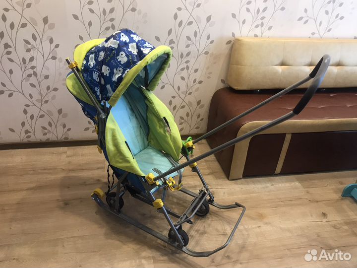 Сани коляска детские бу