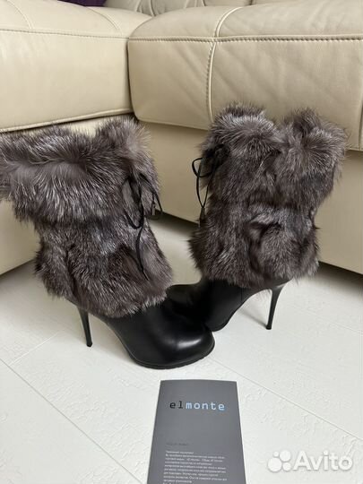 Зимние ботильоны 39 elmonte кожа