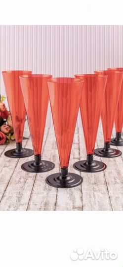 Пластиковые фужеры «Конус» 18 штук