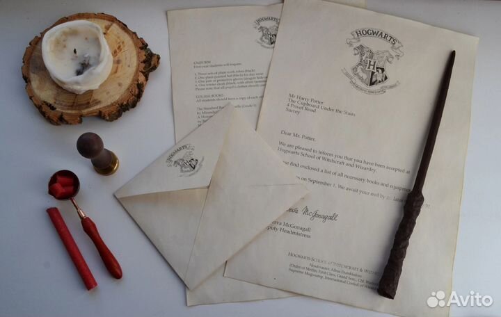 Гарри Поттер письмо из Хогвартса волшебная палочка