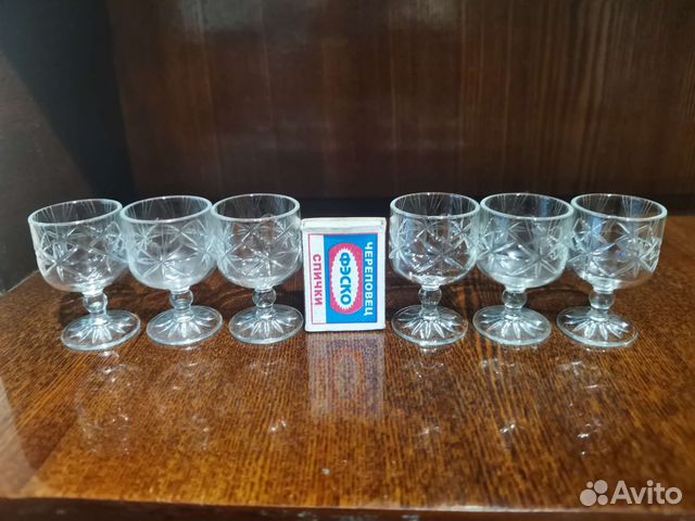 Фужеры, стаканы, рюмки хрустальные советские