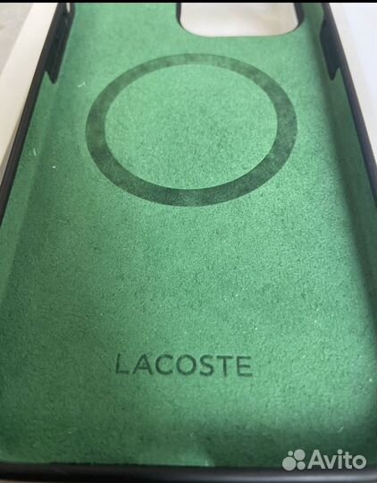 Чехол на iPhone 15 pro max кожа lacoste