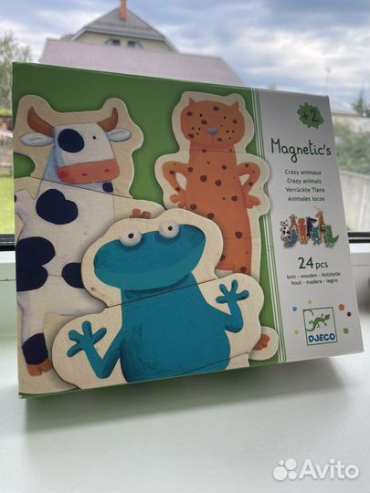 Djeco деревянные магнитные пазлы