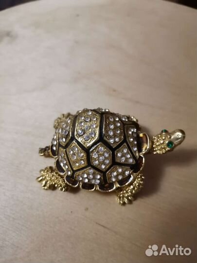 Черепашка-шкатулка металлическая