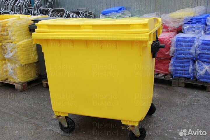 Пластиковый евроконтейнер для мусора 1100л Ч2779