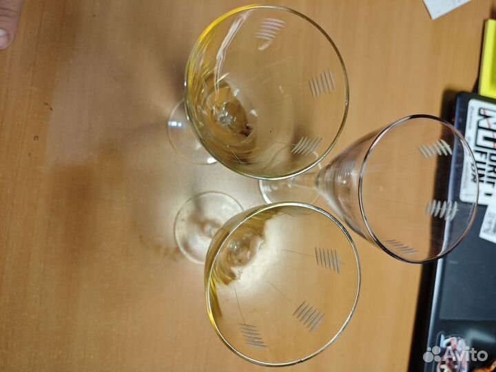 Фужеры цветное стекло СССР