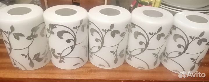 Плафоны для люстры 5 шт на цоколь Е27 высота 11,5