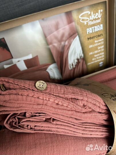 Постельное бельё Евро муслин Sikel коралловое