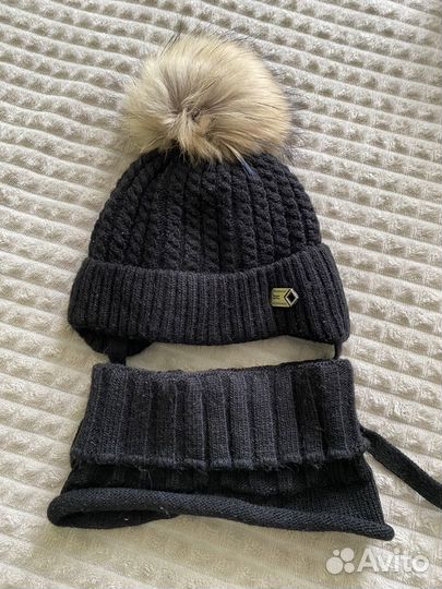 Зимняя шапка и снуд 50-52