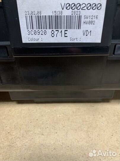 Панель приборов Фольксваген Пассат Б6 МКПП