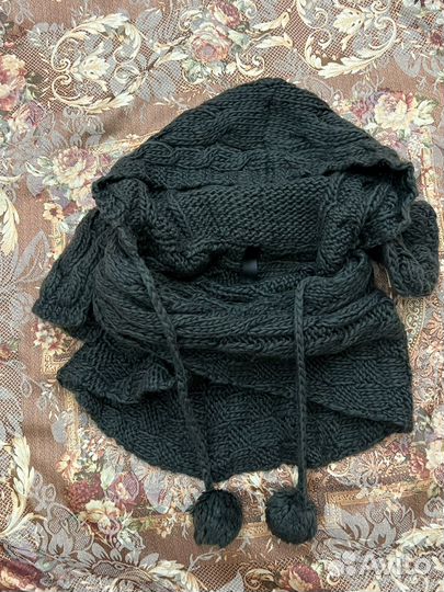 Шарф-капюшон вязаный, новый