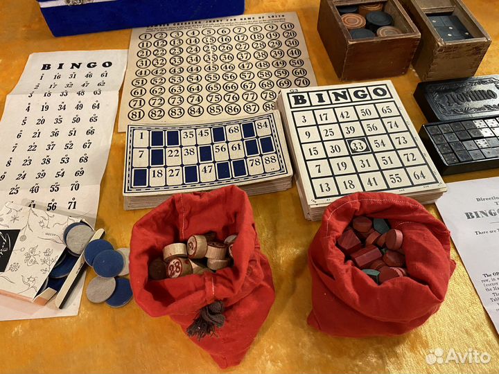 Старинные домино, шашки, бинго- лотом