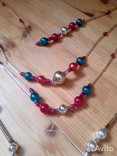 Новогодние игрушки ссср/бусы новогодние СССР