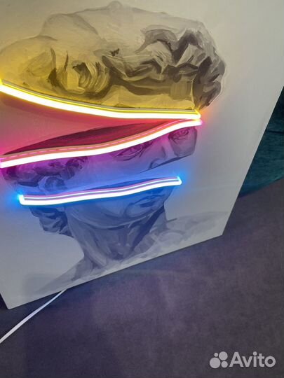 Картина маслом поп арт (с подсветкой)