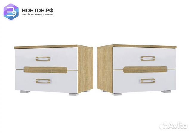Комплект тумб Ким белый глянец / сонома