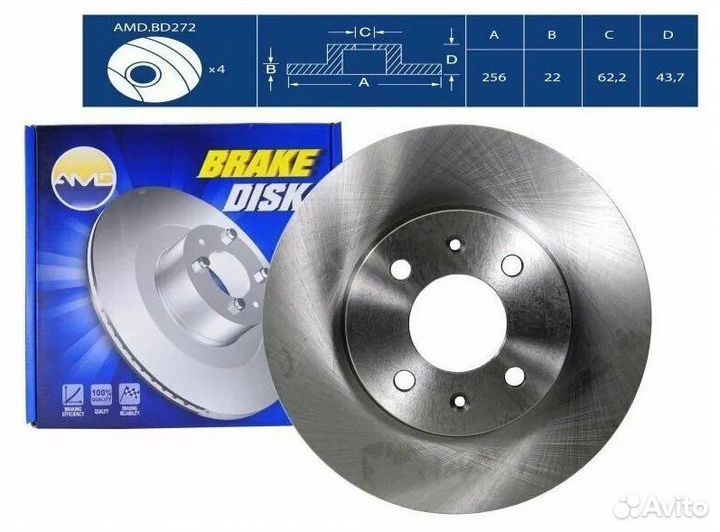 Диск тормозной передний hyundai solaris