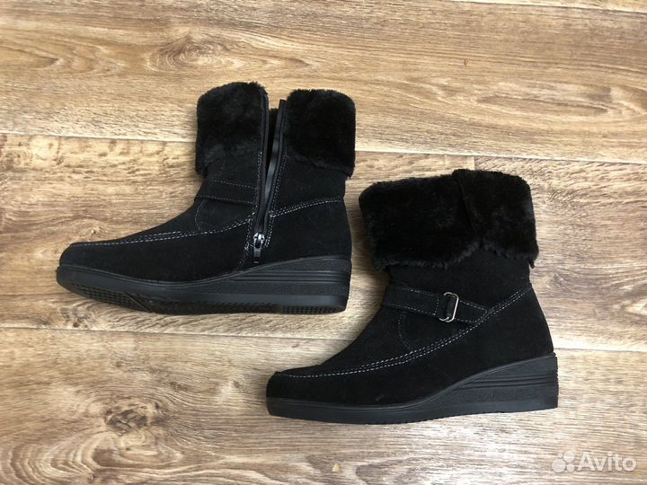 Полусапожки женские размер 38, замша, новые