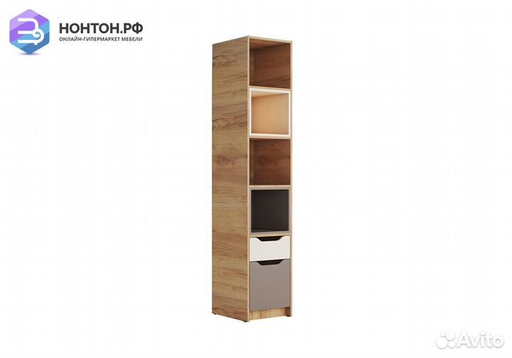 Стеллаж Rich сж-001 дуб крафт золотой / миндаль