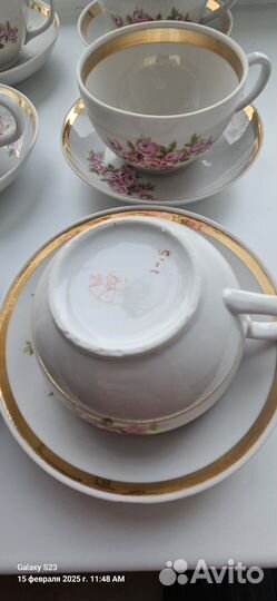 Чайный сервиз СССР (цветы)