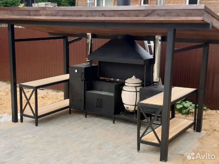 Мангал, мангал с беседкой и казаном под ключ