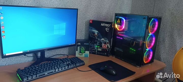 Игровой пк 8 ядер / 16Gb / RX570 8 Gb / Hdd 930Gb