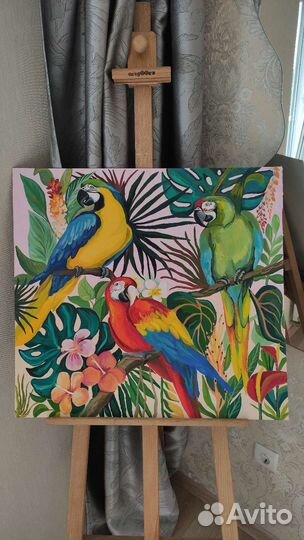 Картина попугай