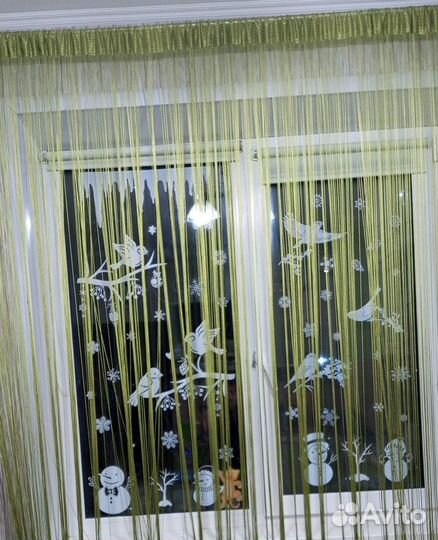 Новогодние наклейки на окна