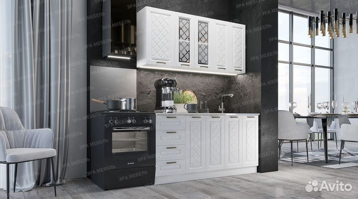 Кухня Агава 1.6 м Акация Белая