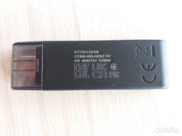 Флешка 128 GB kingston USB-C неиспользованная