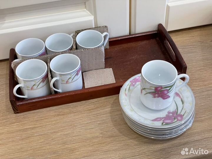 Кофейный набор на 6 персон. Новый