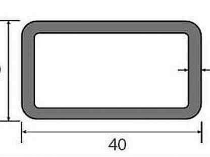 Труба профильная 40х20х1.5
