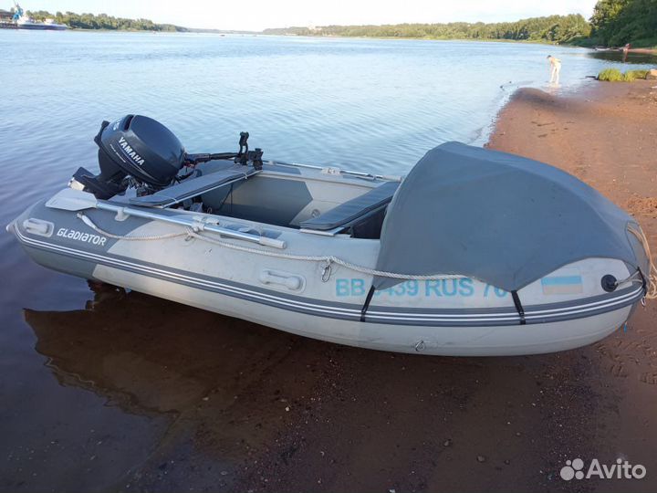 Комплект пвх Gladiator E380 с плм Yamaha F15amhs S