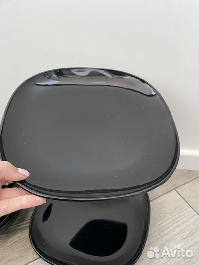 Тарелки IKEA черные