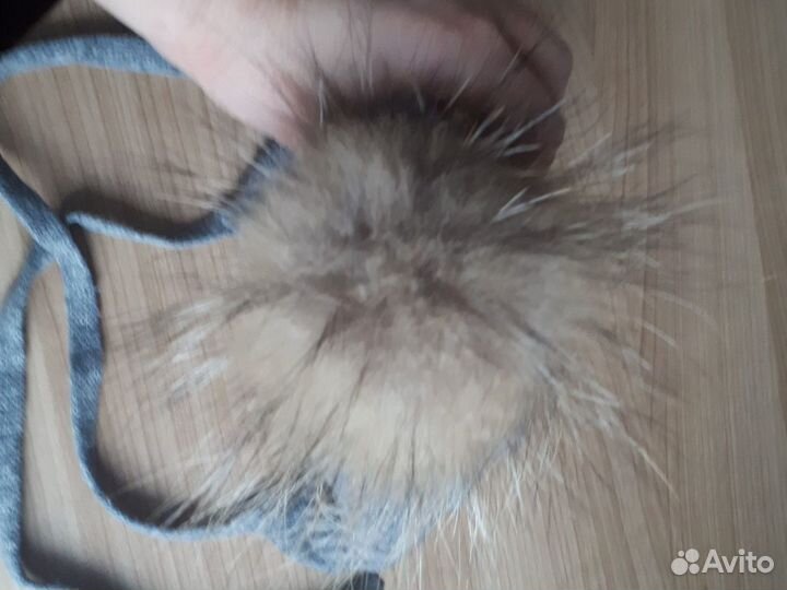 Шапка Kotik зимняя с натуральным помпоном