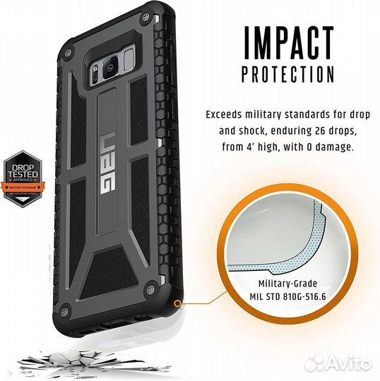 Чехол UAG Monarch Samsung Galaxy S8 Plus Graphite