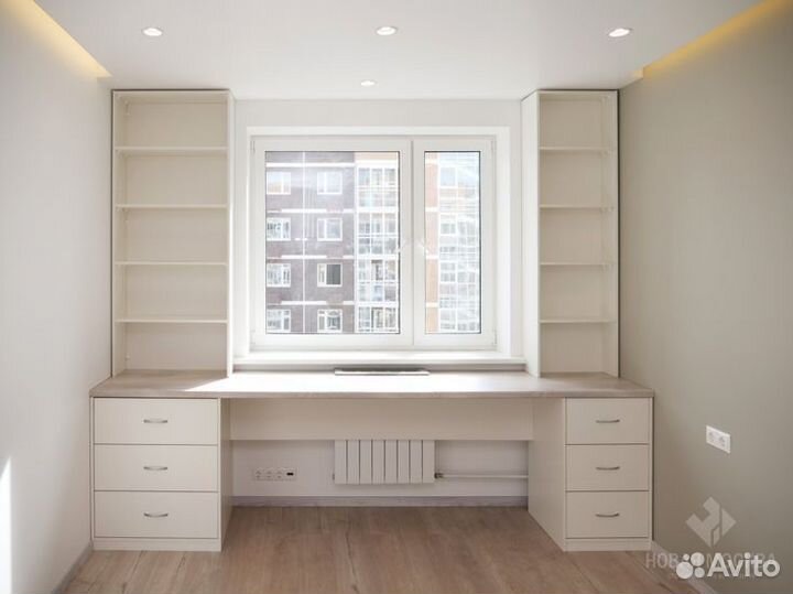 Рабочая зона у окна IKEA на заказ