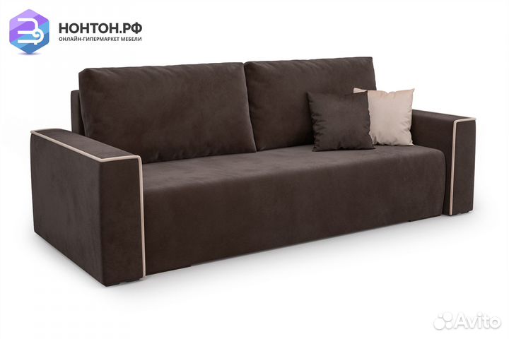 Диван еврокнижка Манхэттен коричневый