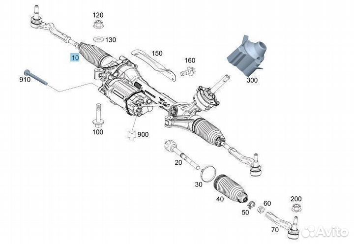 Рулевая рейка V447 Новая/ Оригинал