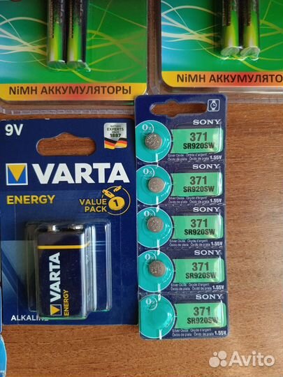 Аккумуляторные батарейки / Алкалиновые / В часы