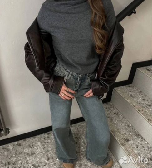 Кожаная куртка косуха из эко кожи