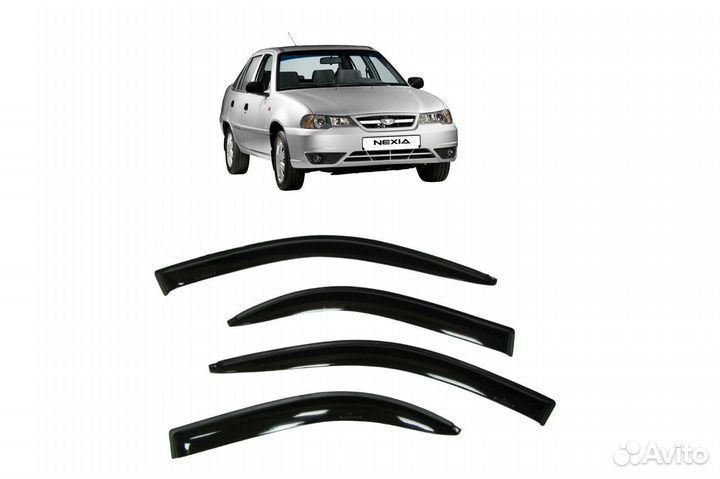 Ветровики Дэу Нексия седан Дефлекторы окон