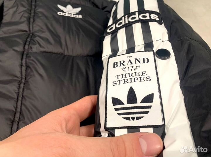 Зимняя мужская куртка Adidas чёрная adibreak